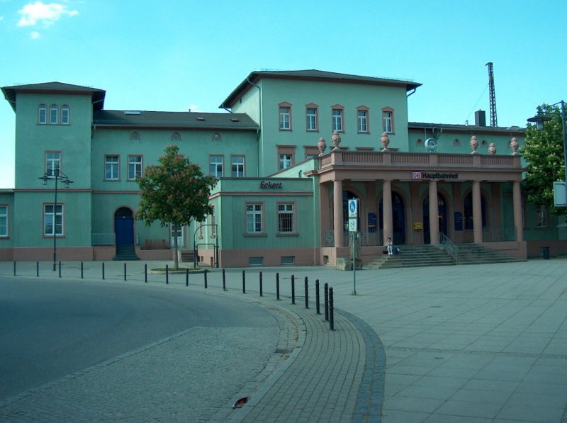 Auenansicht des Naumburger Hauptbahnhofs; 10.05.2008