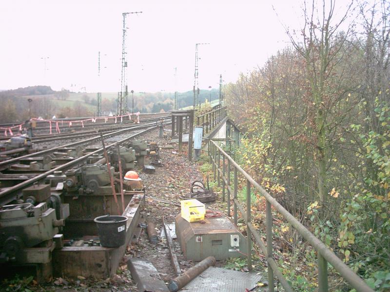 Austausch der Ablaufbremsen - Ablaufberg Bebra im November 2004