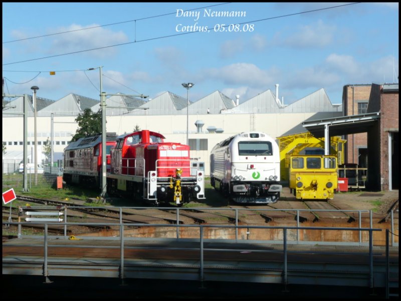 AW Cottbus Bild mit 294 665, Vossloh G4000, ASF.Aufnahmedatum: 05.08.08