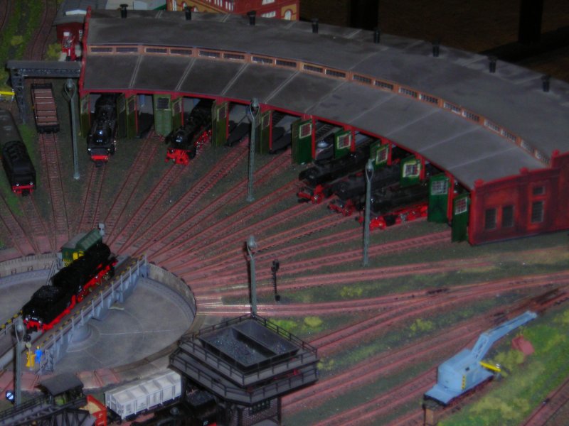 Bahnbetriebswerk der Modellbahnanlage des Vereins Nordmodule