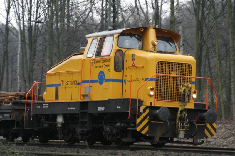 Bahnen der Stadt Monheim Lok 70 durchf�hrt am 16.3.09 Duisburg.Die Lok ist der Ersatz f�r die im Sommer lezten Jahres ver�ngl�kten Max und Moritz