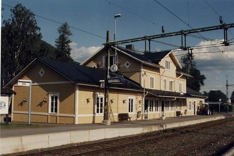 Bahnhof Are an der Strecke stersund - Storlien im August 1996