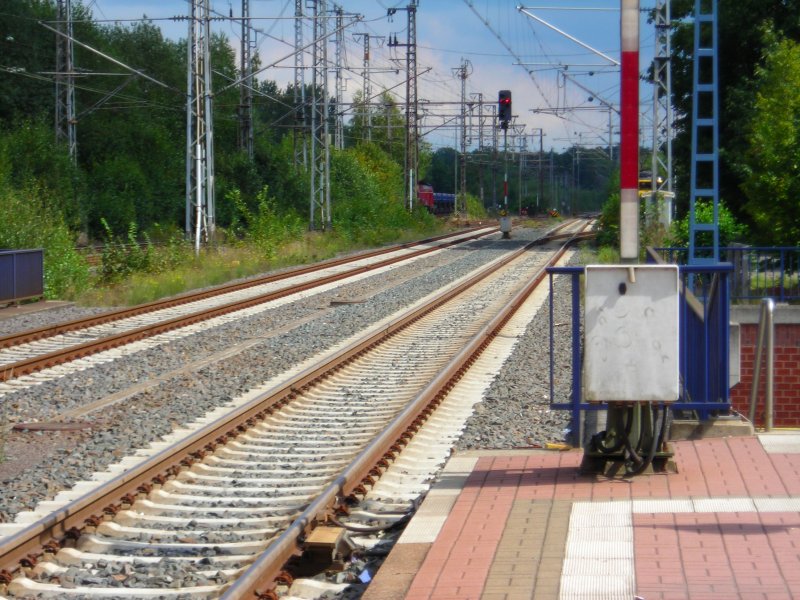 Bahnhof Bad Bentheim in Richtung Rheine im sommer2007