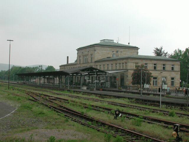 Bahnhof Bad Kissingen (1874) - Gesehen von der ehemaligen Gterhalle bzw. vom Kopfende des Sackbahnhofs