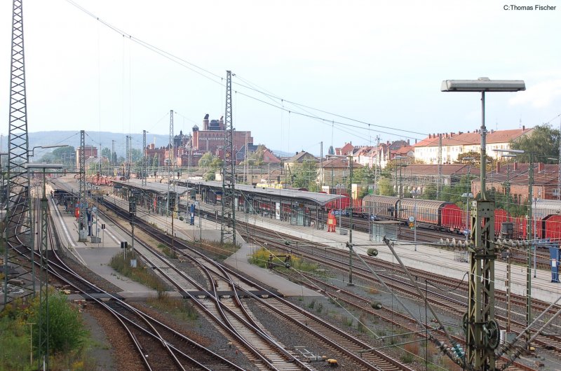 Bahnhof Bamberg aus Richtung Strullendorf gesehen 01.09.2007