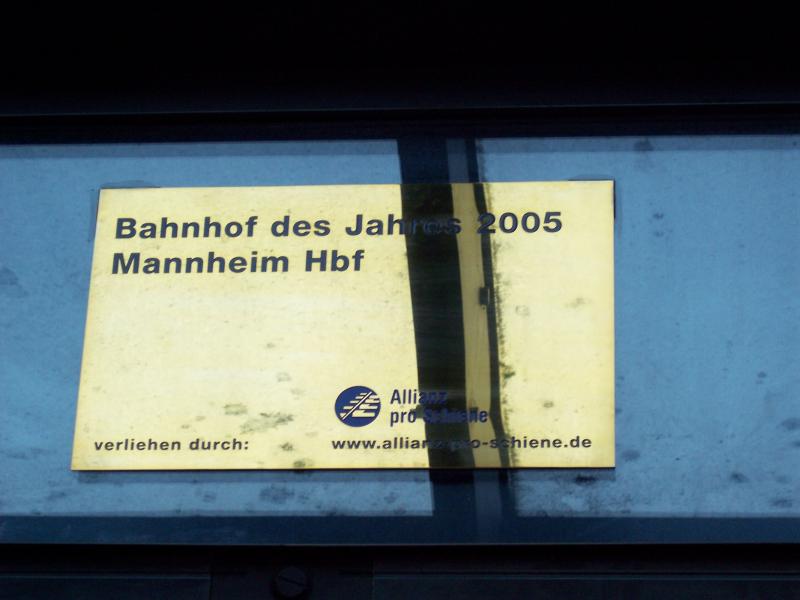 Bahnhof des Jahres 2005 Mannheim HBF
