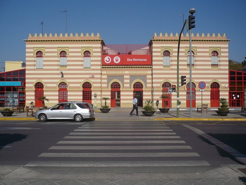 Bahnhof Dos Hermanas bei Sevilla, aufgenommen am 10.11.2007.