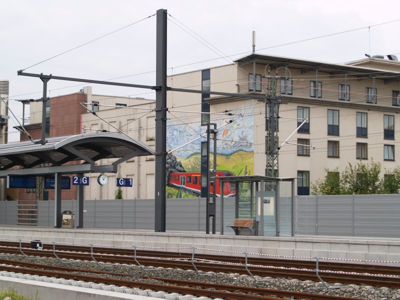 Bahnhof Erfurt, neugestalteter Abschnitt am 24.08.2006