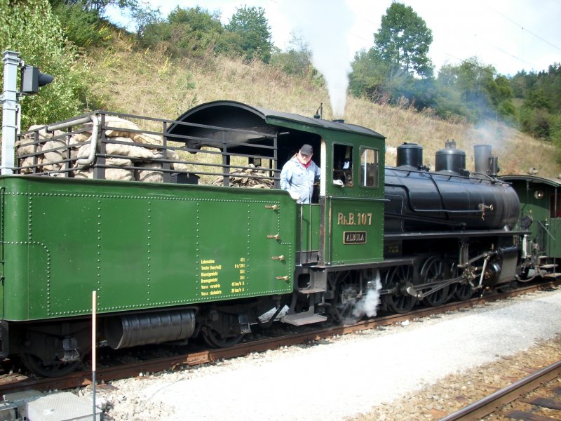 Bahnhof Filisur 13.09.2009 Dampfsonderfahrt