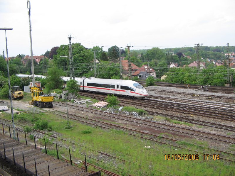 Bahnhof Ludwigsburg:berfhrungfahrt ICE3 nach Mnchen im Mai 2006