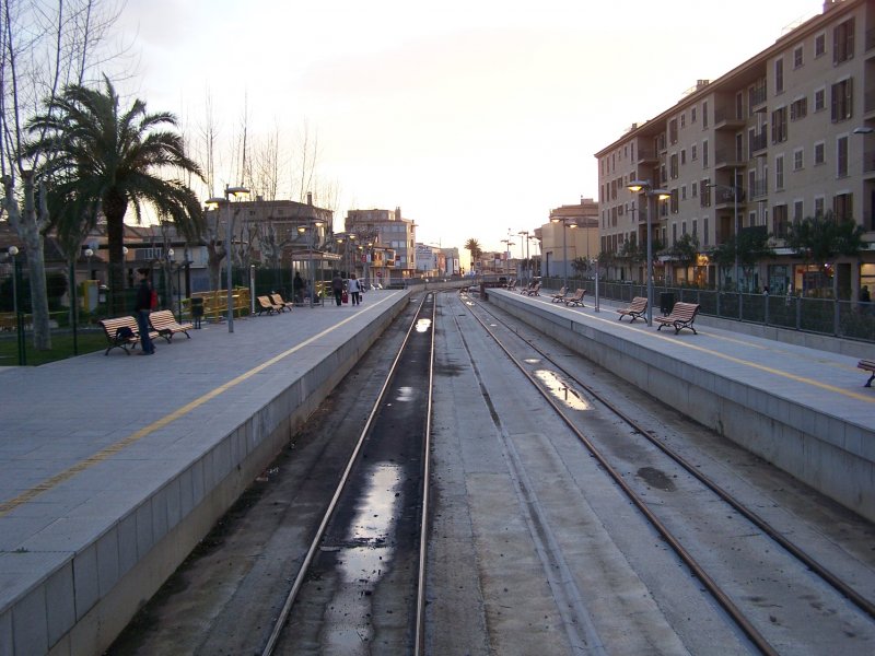 Bahnhof Manacor auf Mallorca von der Ostseite gesehen am 09.03.2007