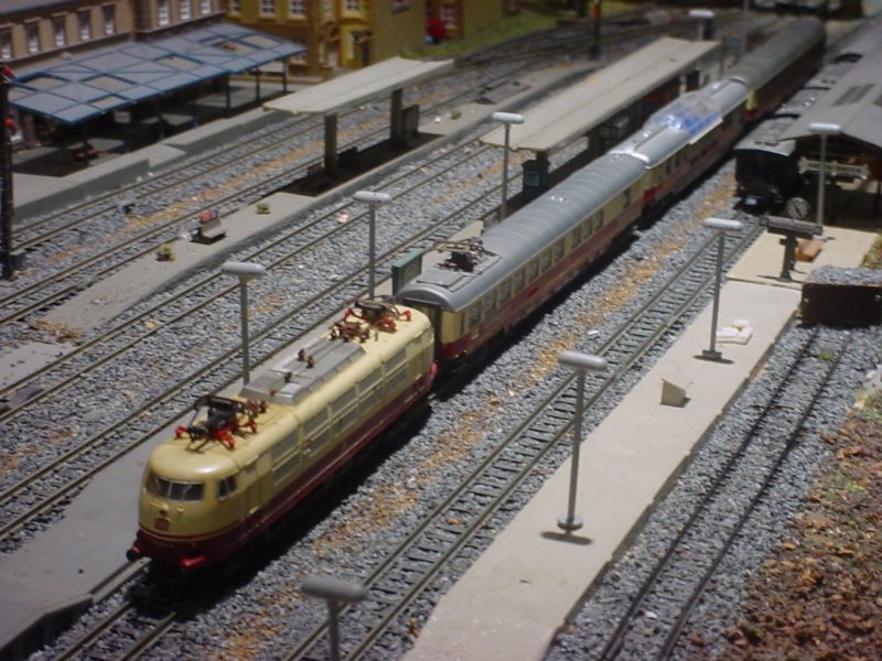 Bahnhof der Modelleisenbahnanlage in Spur N, der Eisenbahn Freunde - Warstein e.V.