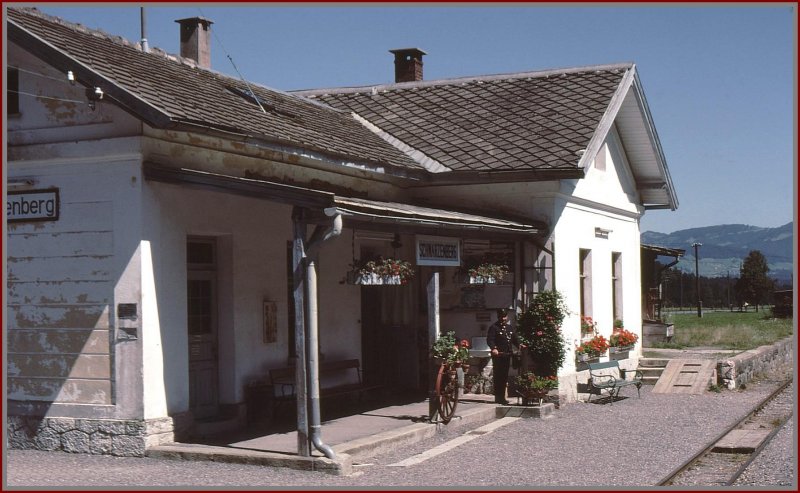 Bahnhof Schwarzenberg. (Archiv 07/77)