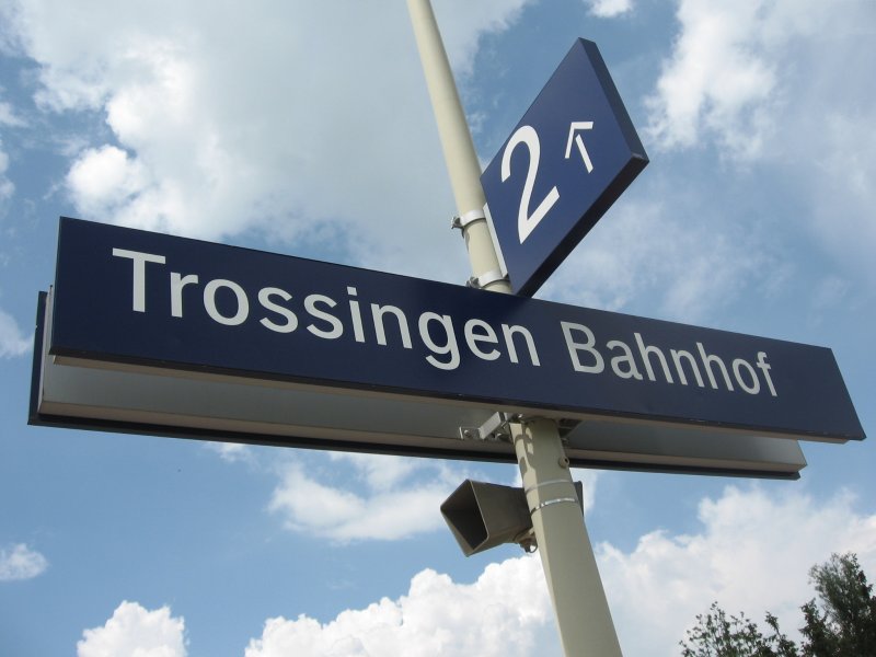 Bahnhofschild Trossingen Bahnhof 10.6.07