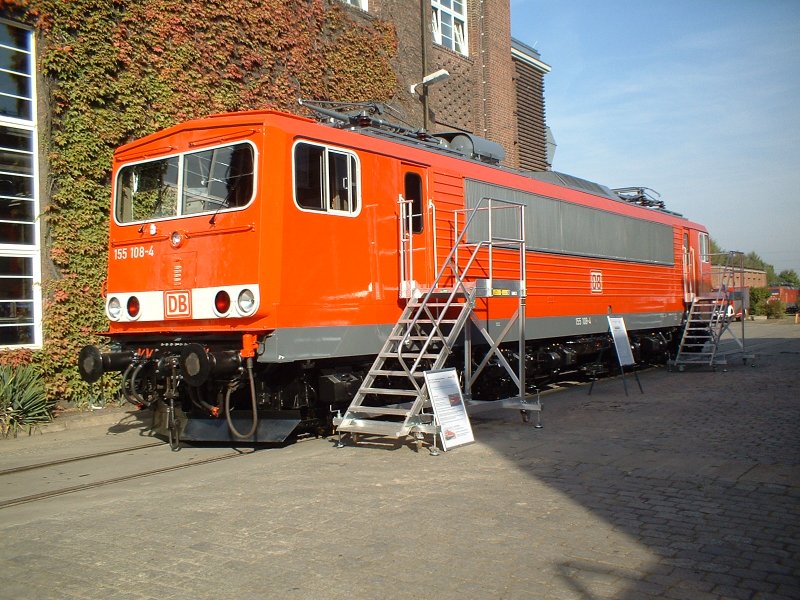 Bahntag im AW Dessau 20.09.2003 (155 108-4)