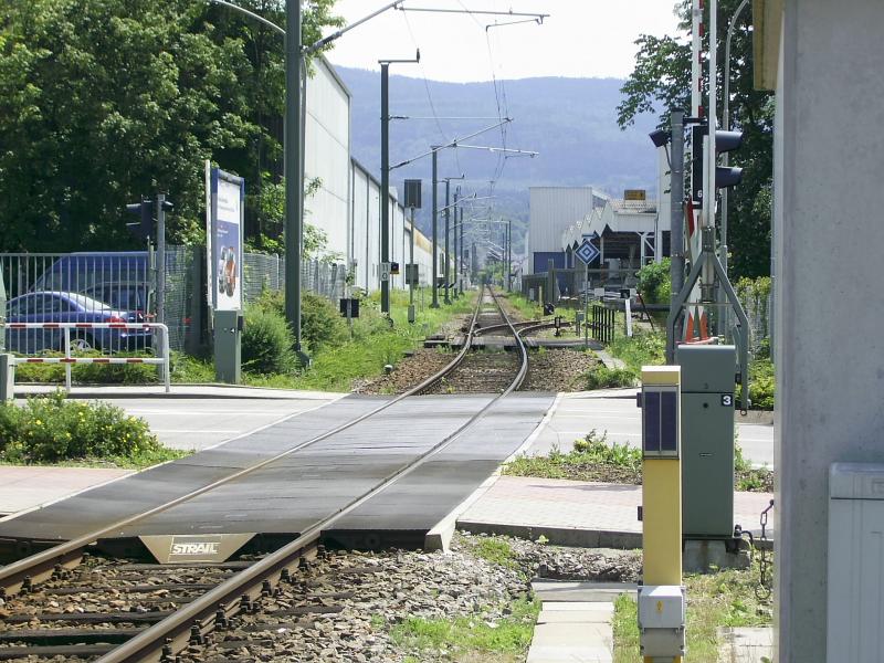 Bahnbergang in Gaggenau (bei Karlsruhe)