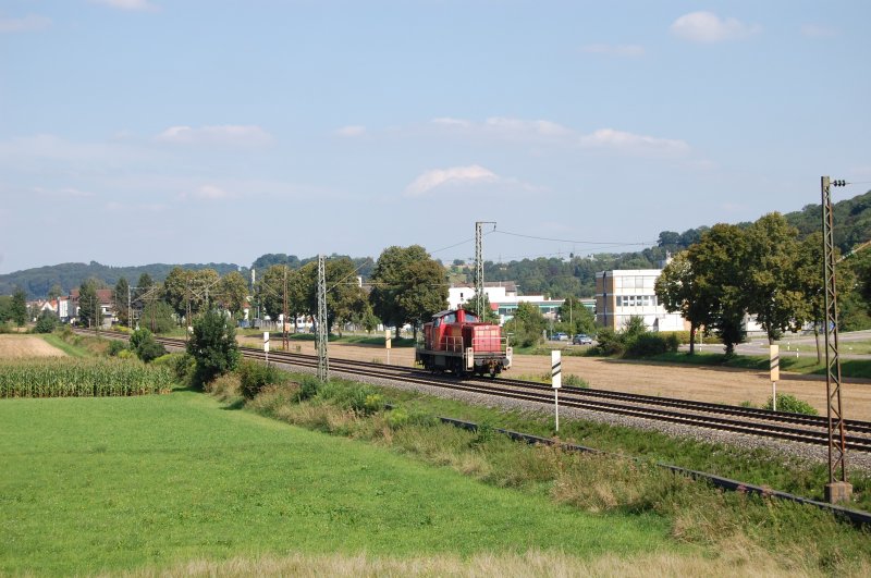  Bass uf, jetzt kemmt die 294 , sagte ich zu meinem Ansitzpartner am 6.8.2009 bei km 30 der Filsbahn und tats�chlich kam 294 781-0 als Lz Richtung Ulm angerollt.