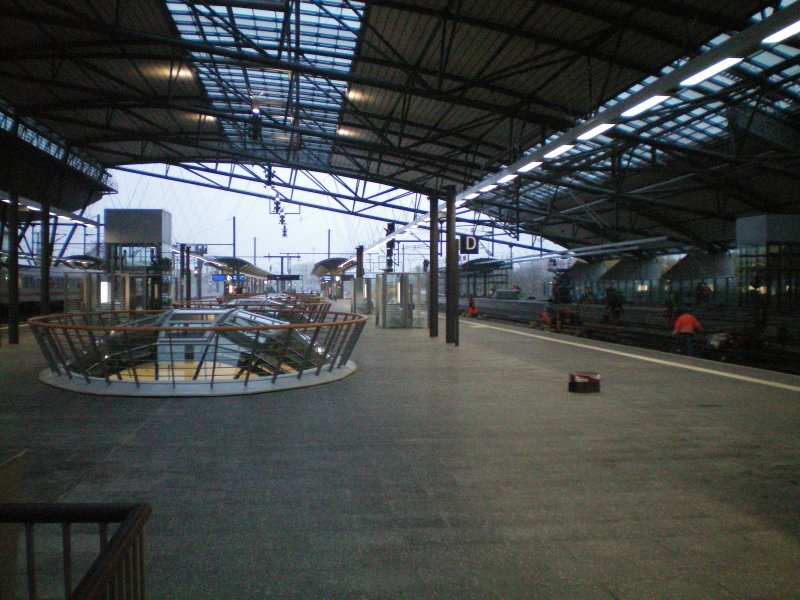 Bauarbeiten am neuen Erfurter Hbf.Blickrichtung Weimar