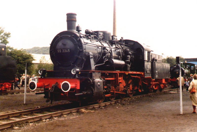 Baureihe 55 in Bochum-Dahlhausen 1985 (eingescannter Papierabzug)