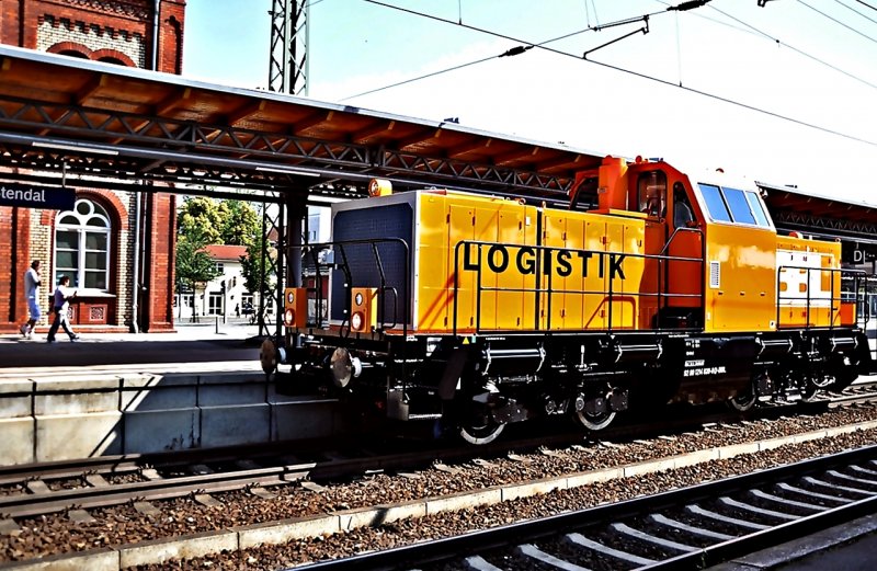 BBL die Zweite, nagelneue 214 020 bei einer Werkseinweisungsfahrt im Bf Stendal, 03.07.09