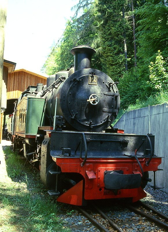 BC - Museumsbahn ex SEG G 2x 3/3 104 am 24.05.1999 in Chaulin - Dampflok - Name: ZELL - Baujahr 1925 - HANOMAG/10437 - Gewicht 56,00t - LP 11,56m - zulssige Geschwindigkeit 35 km/h - =03.08.1989 - Lebenslauf: ex SEG 2x 3/3 104 - 1953 MEG G2x 3/3 104 - 1967 BC G 2x 3/3 104
