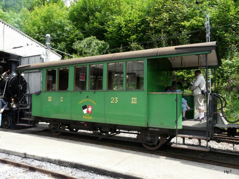 BC - Personenwagen C 23 (ex GFM) im Depotarel von Chaulin am 30.05.2009