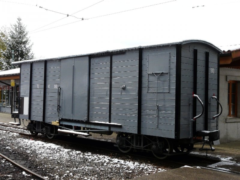 BC - TL Gterwagen K 510 vor dem Depot in Chaulin am 24.03.2008
