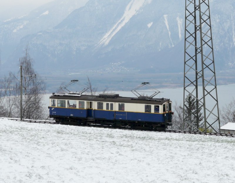 BC - Zu Besuch bei der BC der MOB Triebwagen De 4/4 28 nach Chamby am 24.03.2008