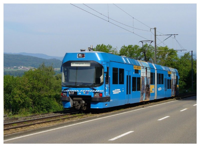 BD - Gelenktriebwagen Be 4/8  24  unterwegs auf der BD am 10.05.2007