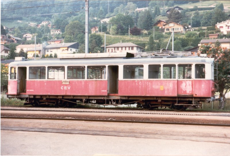 BDe 4/4 101  Blonay mai 1983 peu avant sa dmolition