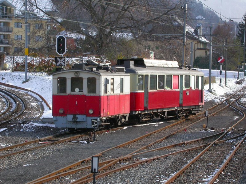 BDe 4/4 103 He 2/2 1 Blonay 15.11.2007