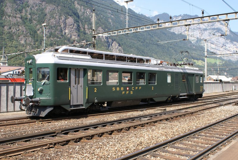 BDe 4/4 1646 fhrt am 1.8.09 Richtung Depot in Erstfeld.