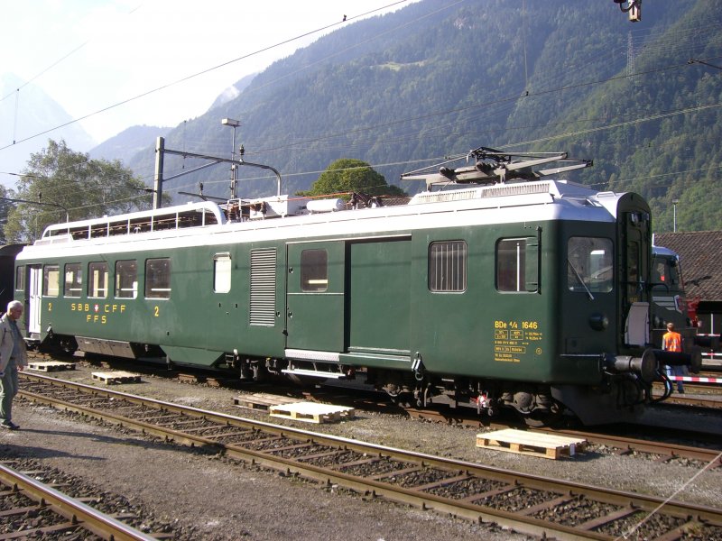 BDe 4/4 1646 stand auch auf dem Festgelnde in Erstfeld. 08.09.2007