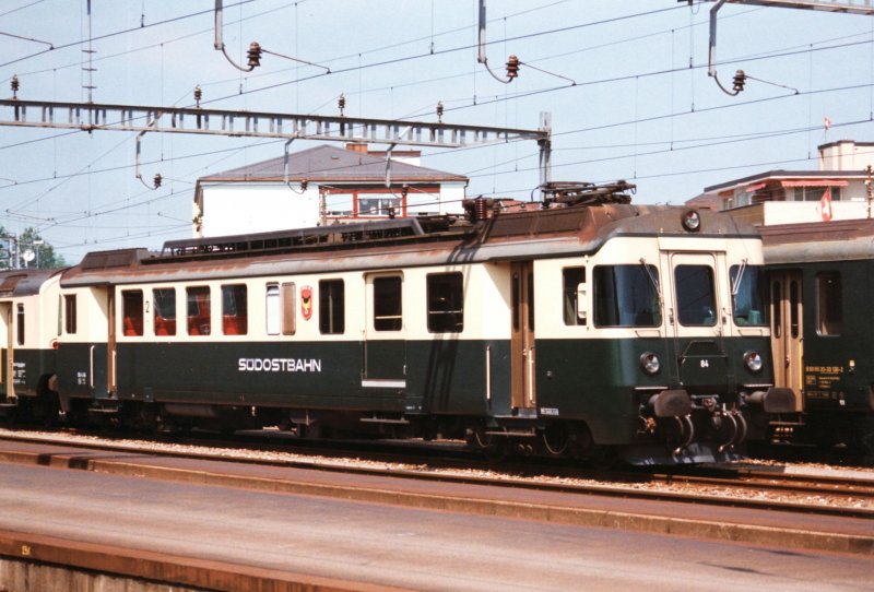 BDe 4_4 84 der Sdostbahn am 23.5.1993 in Arth-Goldau.