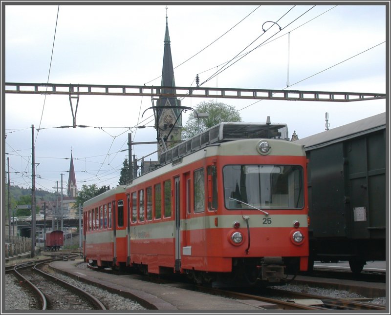 BDe 4/8 Nr.25 der Trogener Bahn in St.Gallen. (07.05.2007)