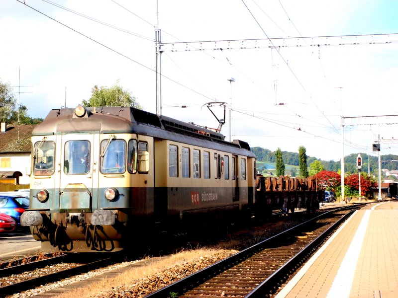 BDe 576 054 degradiert zum Gtertriebwagen in Pfffikon SZ am 19.09.2007