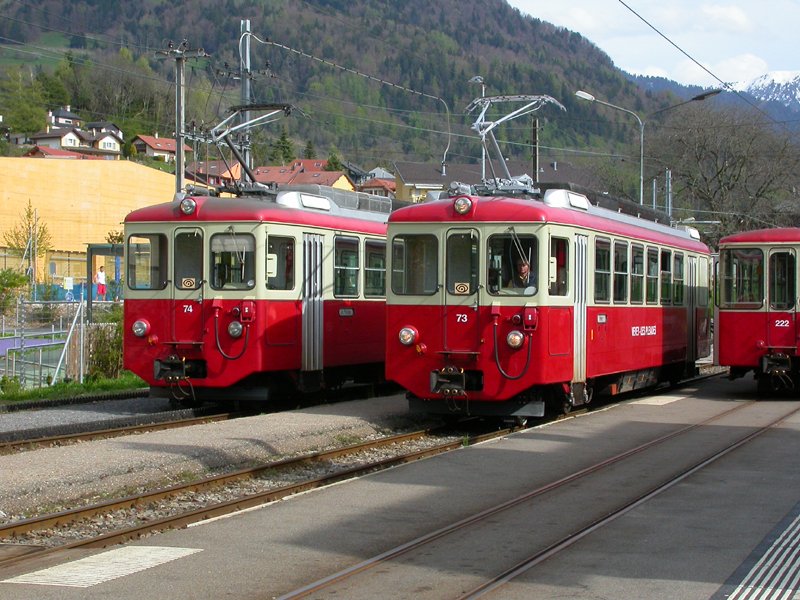 BDeh 2/4 74, 73  Blonay 02.05.2008