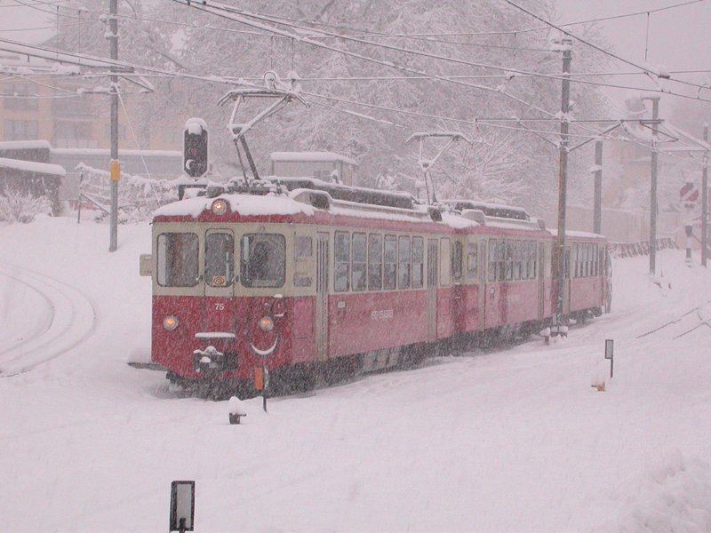 BDeh 2/4 75 73 Bt 222  Blonay 17.12.2008