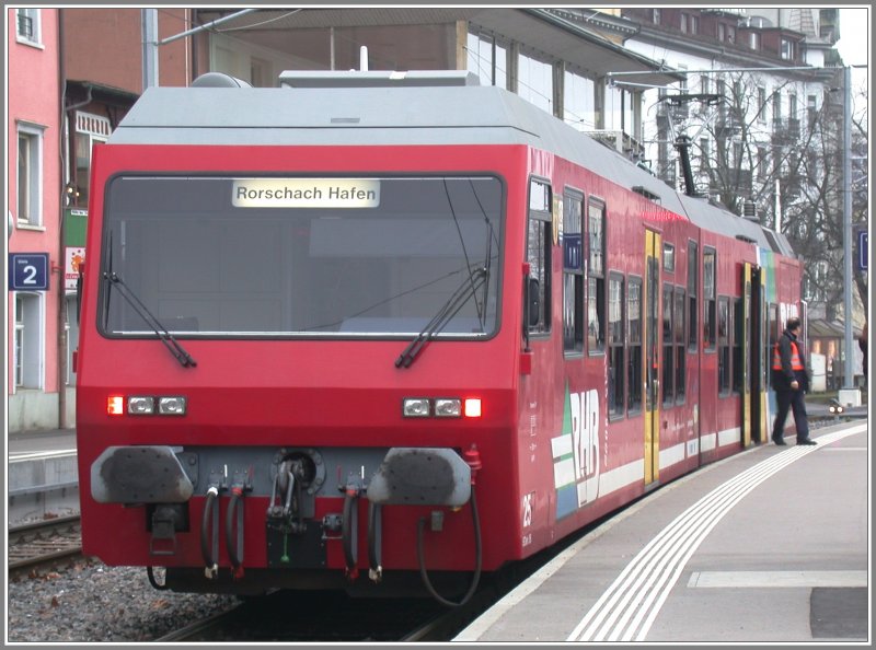BDeh 3/6 Nr.25 der RHB in Rorschach Hafen. (15.01.2007)
