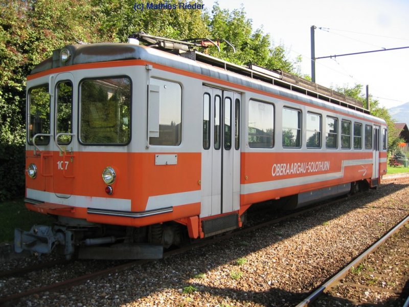 Be 4/4 107 in Niderbipp Abgestellt am 25.08.07 