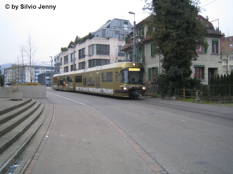 Be 4/4 21 ''Goldenpass'' am 26.12.06 in Dietikon.