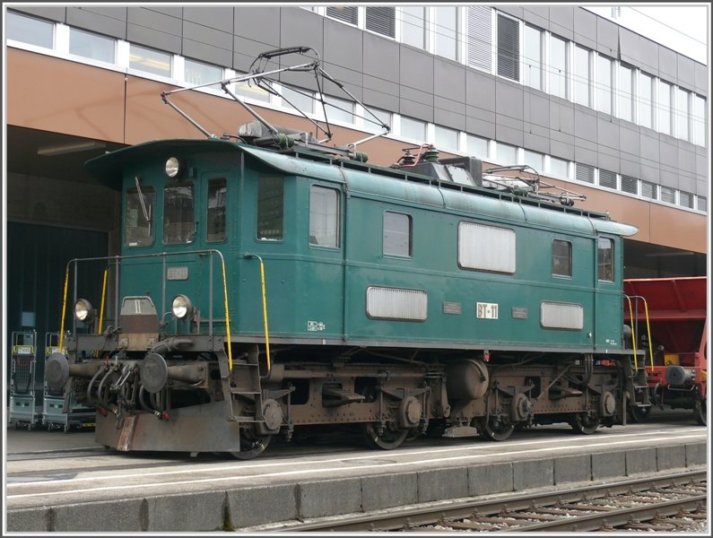 Be 4/4 der ehemaligen Bodensee Toggenburg Bahn in Herisau. (17.04.2008)