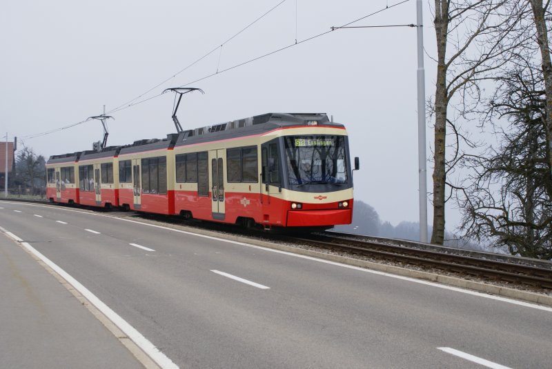 Be 4/6 62 und Be 4/6 61 fahren am 29.12.08 von Scheuren Richtung Neuhaus.