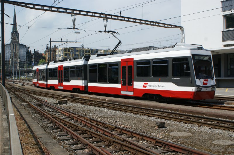 Be 4/8 32 der AB Trogener Bahn abgestellt am 04.06.2009 im Bahnhof St. Gallen.