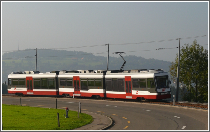 Be 4/8 bei der Kurzeck zwischen Notkersegg und Schwarzem Bren. (30.09.2009)