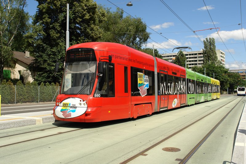 Be 6/8 880 Geneve Region arret Vieussieux Geneve 07 juillet 2008