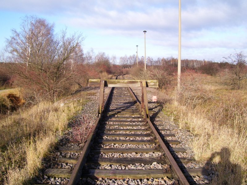 Beginn der Abstellgruppe am Zementwerk Karsdorf; 24.11.2007