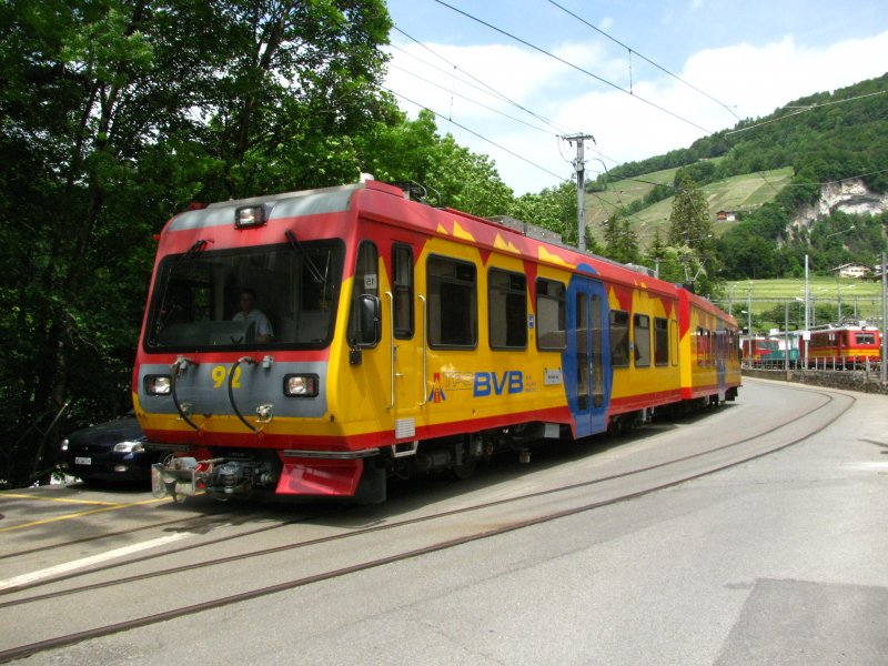 Beh 4/8 92 der TPC BVB am 21.05.2009 in Bevieux.