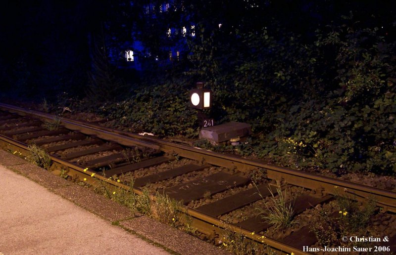 Beleuchtete Weichensignale sieht man heute nur noch sehr selten.