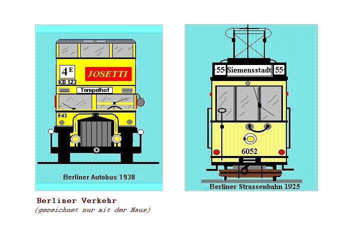 Berliner Verkehrsbetriebe.Diese Bilder habe ich mal vor einigen
Jahren mit dem Window 95/Paint  mit der Maus  gezeichnet.(siehe auch Berliner S-Bahn)